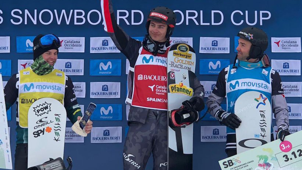 Les trois hommes sur le podium.