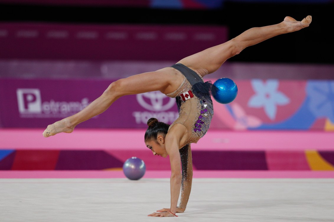 Katherine Uchida au ballon à Lima 2019